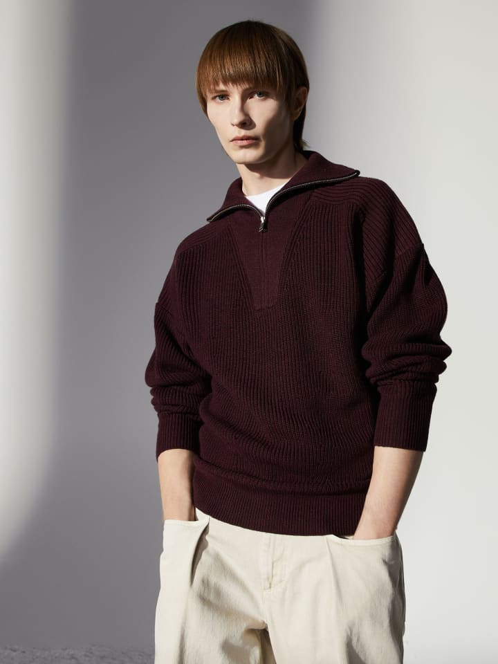 Male model with knit