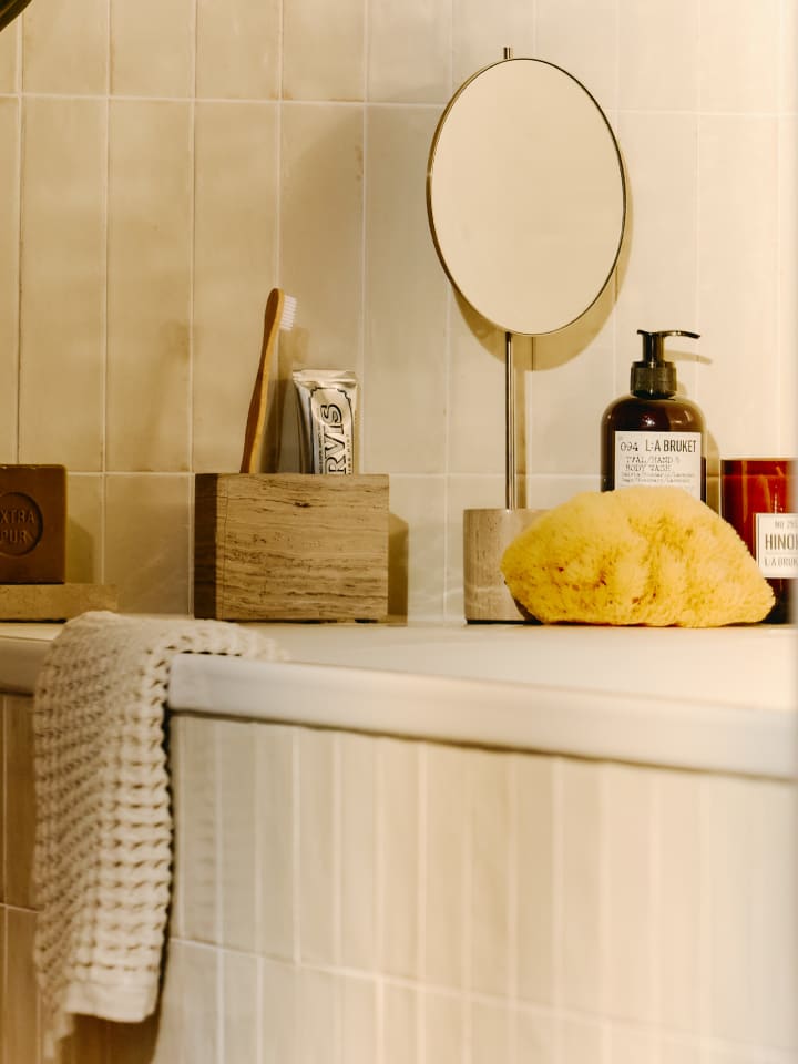 Bathroom essentials and beauty products